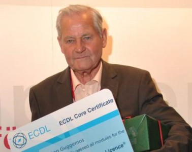 Anton Guggemos, der älteste ECDL Absolvent Österreichs